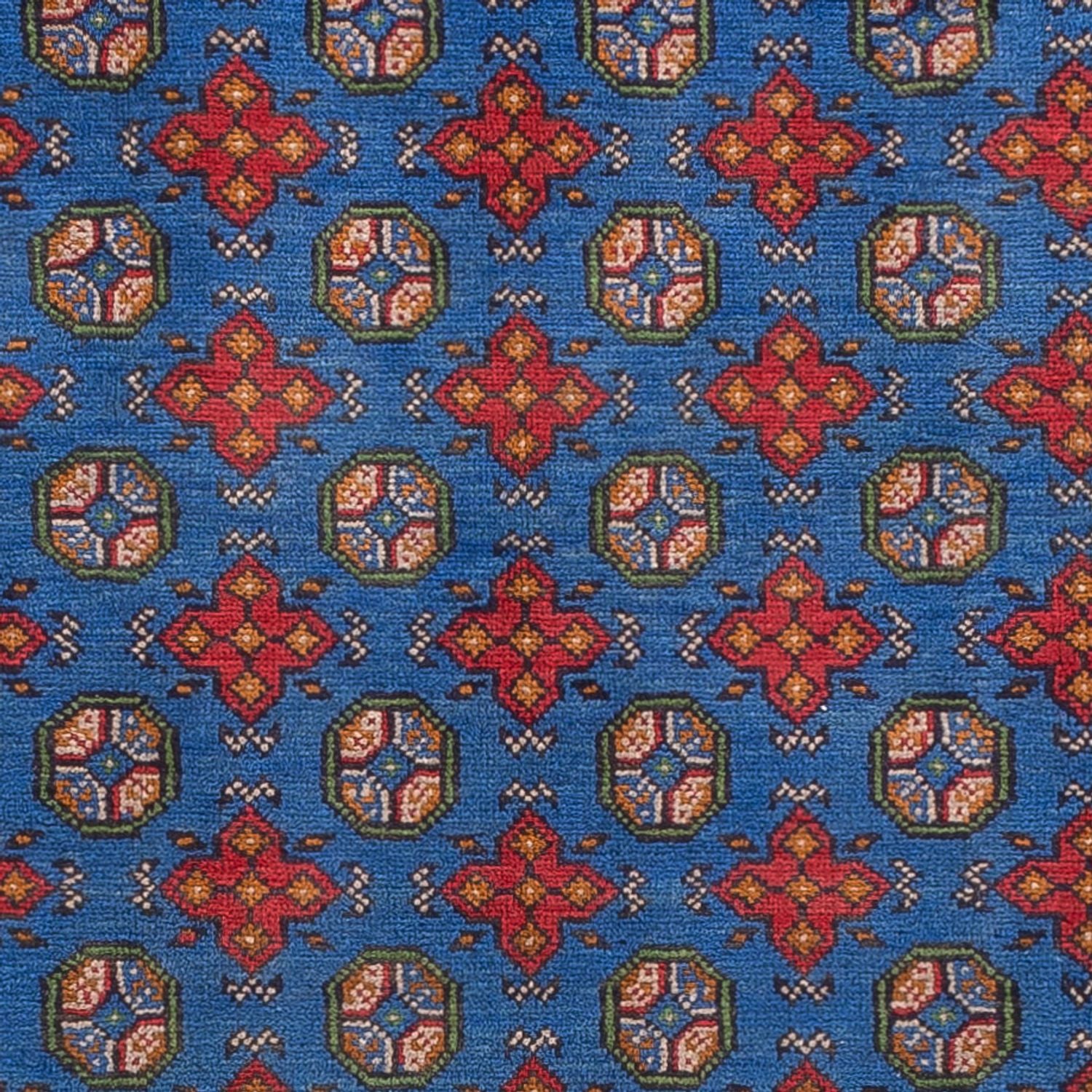Tapis afghan - Filpa - 296 x 203 cm - bleu
