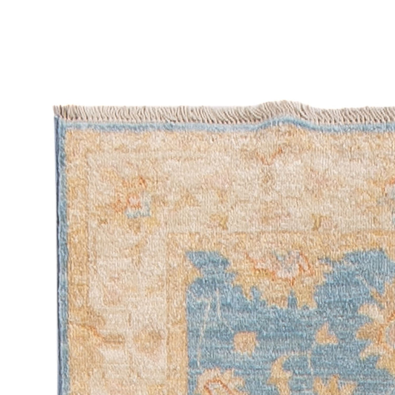 Tapis de couloir Tapis Ziegler - 394 x 82 cm - bleu clair