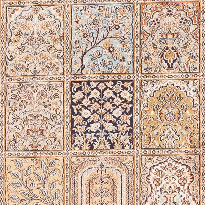 Tapis de couloir Tapis en soie - Soie du Cachemire - 452 x 97 cm - crème