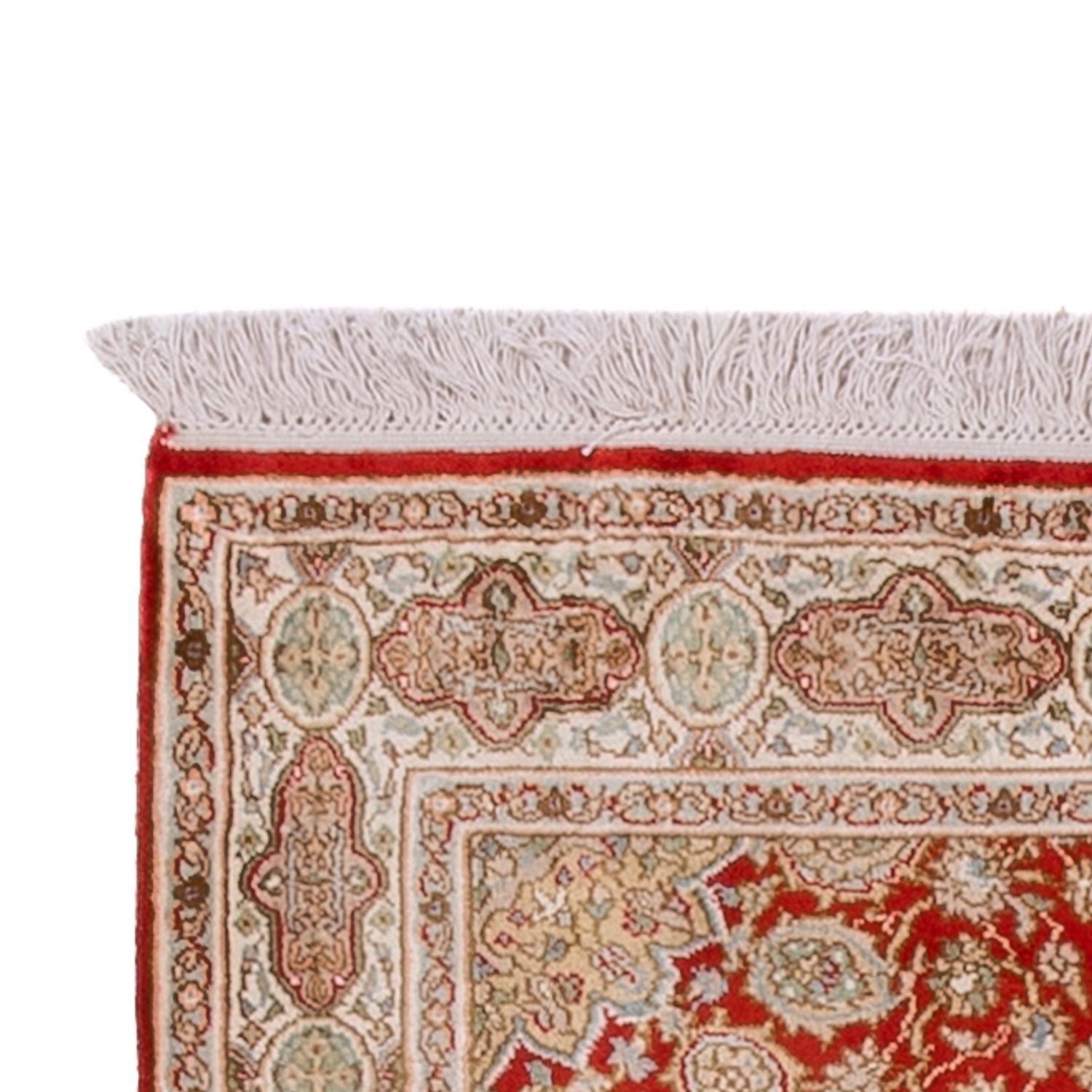 Läufer Seiden - Kaschmir Seide - 251 x 81 cm - rot