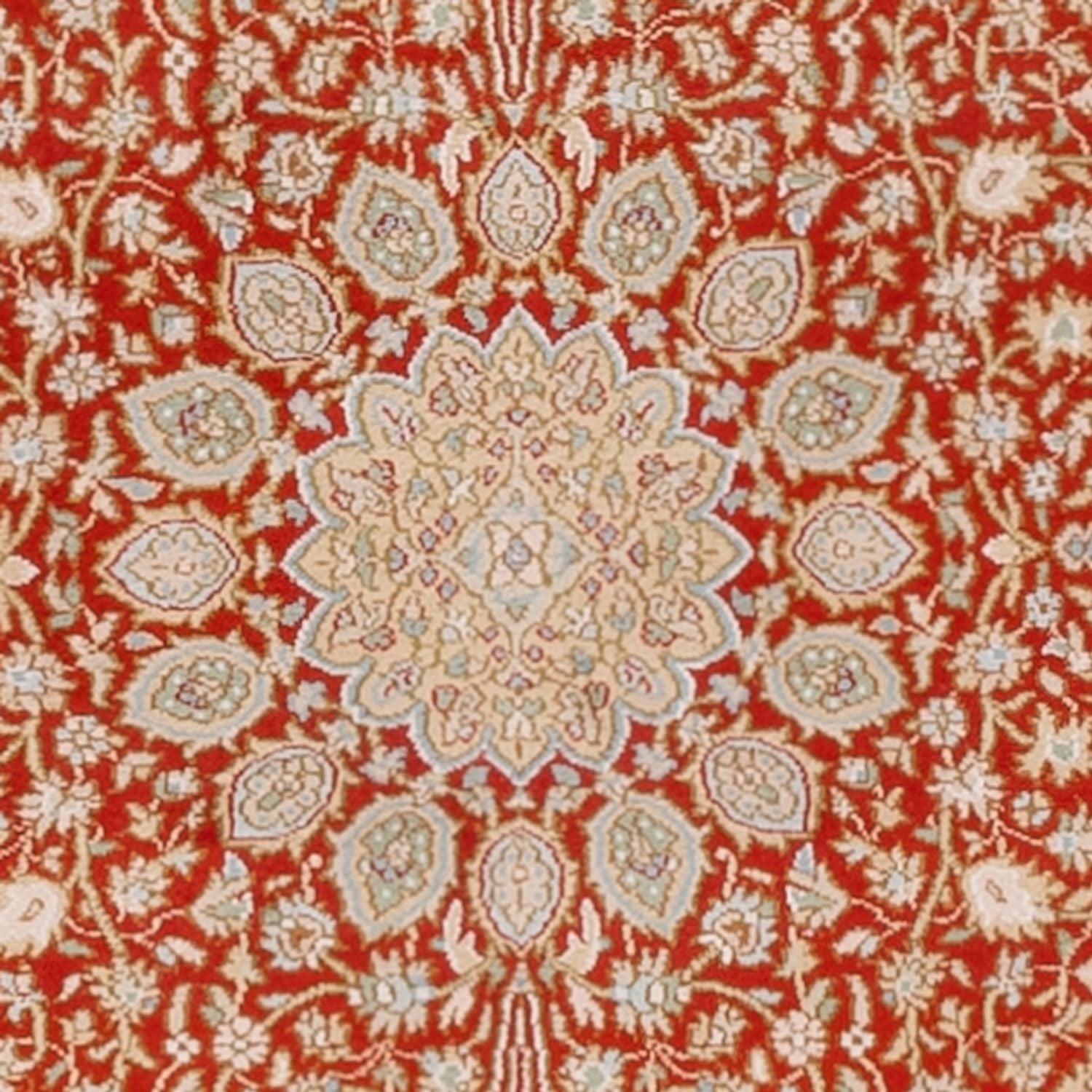Läufer Seiden - Kaschmir Seide - 251 x 79 cm - rot
