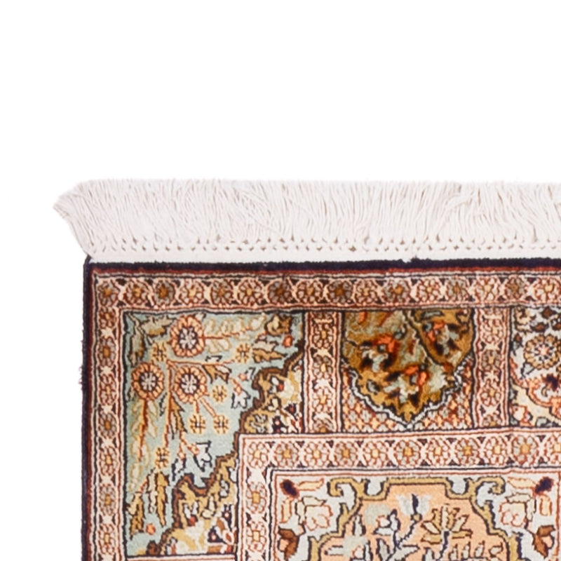Tapis de couloir Tapis en soie - Soie du Cachemire - 296 x 78 cm - beige foncé