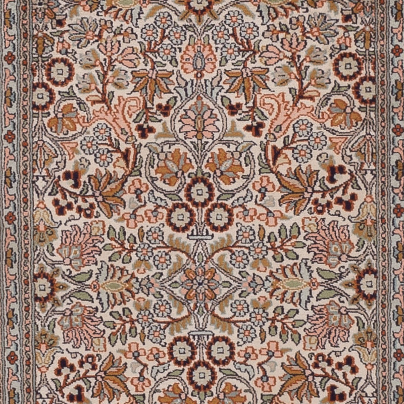 Tapis de couloir Tapis en soie - Soie du Cachemire - 338 x 79 cm - beige foncé