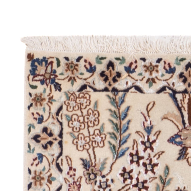 Tapis de couloir Tapis persan - Nain - 226 x 59 cm - crème