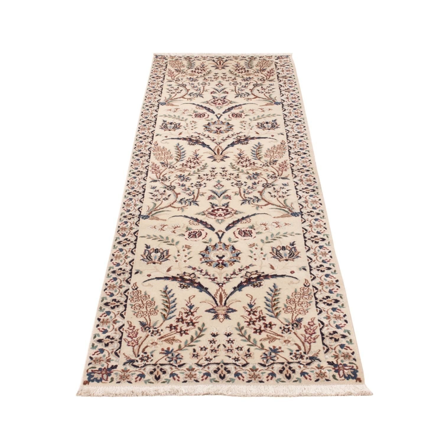 Tapis de couloir Tapis persan - Nain - 226 x 59 cm - crème