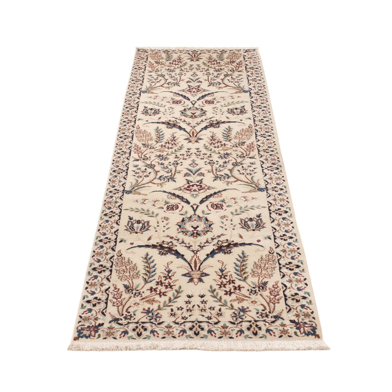Tapis de couloir Tapis persan - Nain - 226 x 59 cm - crème