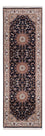 Tapis de couloir Tapis oriental - Nain - Indus - 253 x 81 cm - bleu foncé