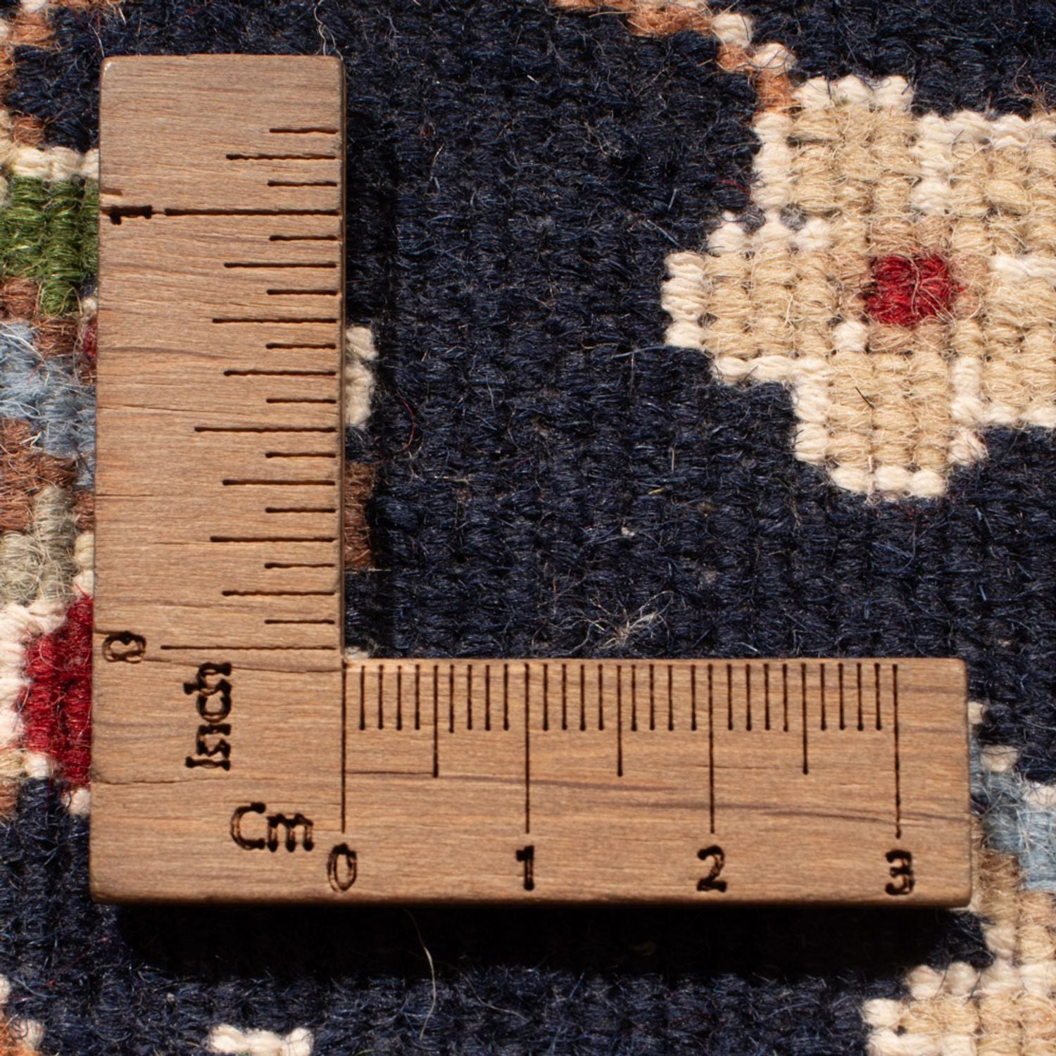 Tapis de couloir Tapis oriental - Nain - Indus - 253 x 81 cm - bleu foncé