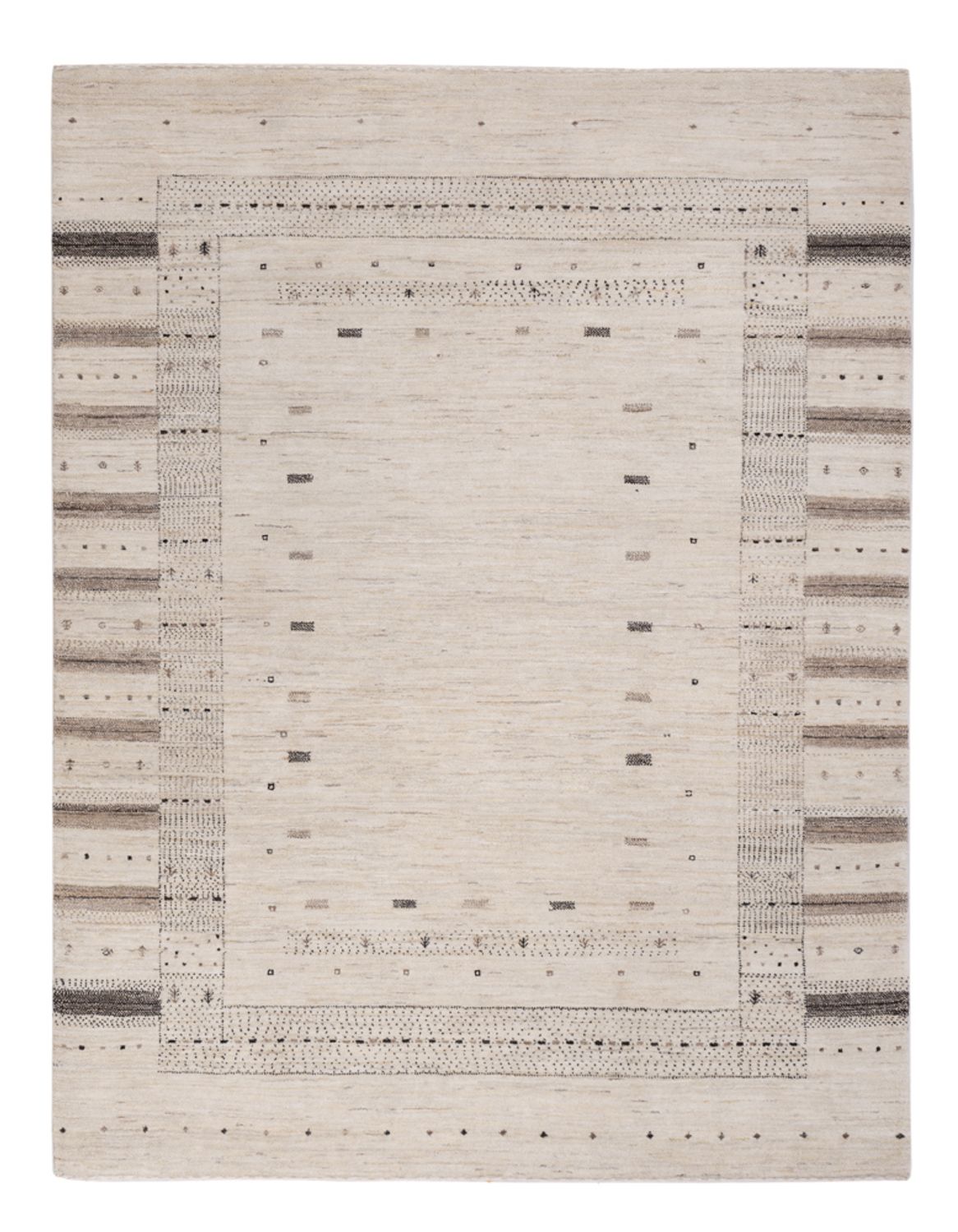 Gabbeh Teppich - Loribaft Indus - 207 x 156 cm - silber