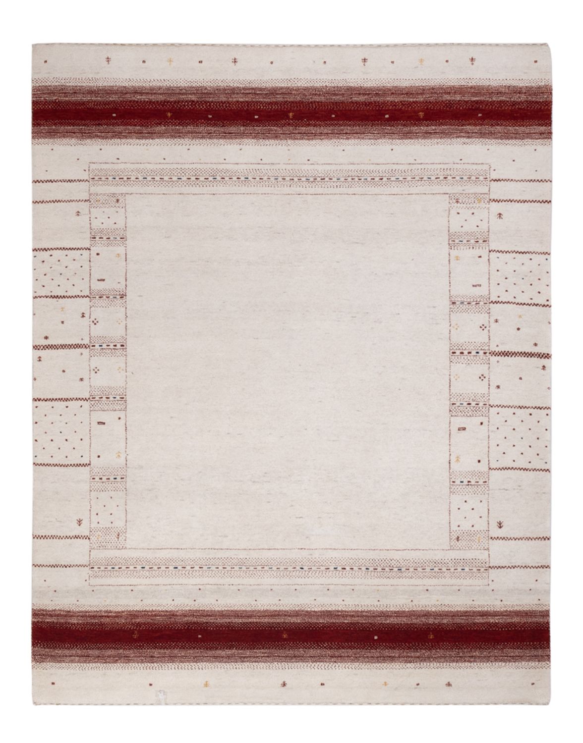 Gabbeh Teppich - Loribaft Indus - 190 x 148 cm - weiß
