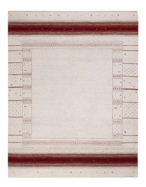 Tapis Gabbeh - Loribaft Indus - 190 x 148 cm - blanc