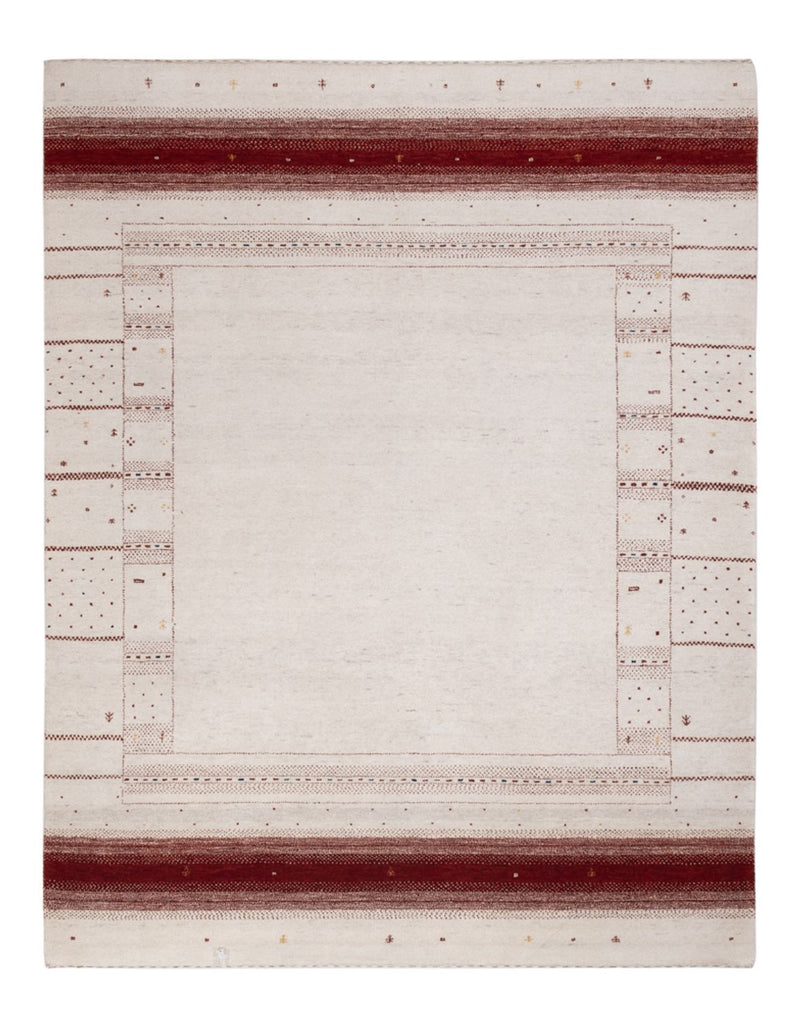 Gabbeh Teppich - Loribaft Indus - 190 x 148 cm - weiß