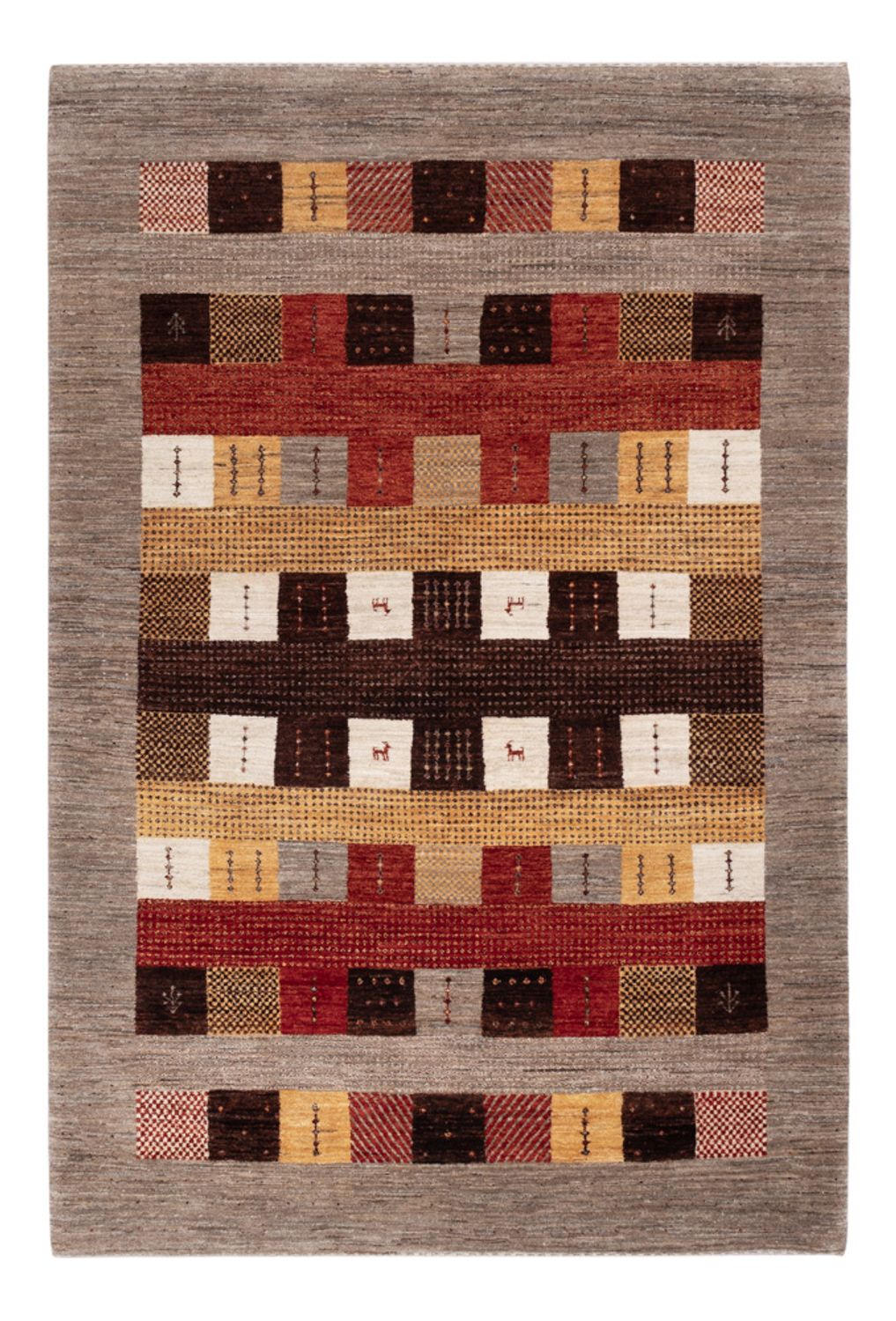 Tapis Gabbeh - Loribaft Indus - 216 x 147 cm - multicolore