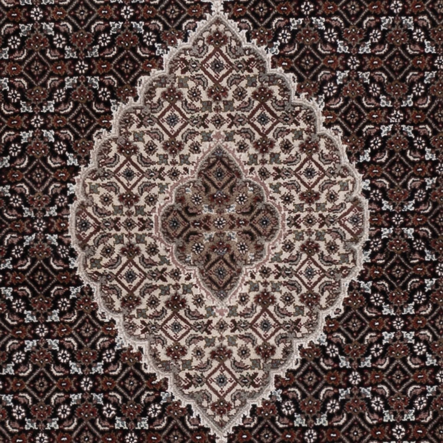 Tapis oriental - Tabriz - 204 x 141 cm - gris foncé