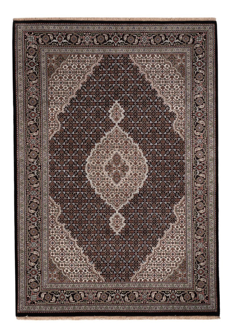 Tapis oriental - Tabriz - 205 x 143 cm - gris foncé