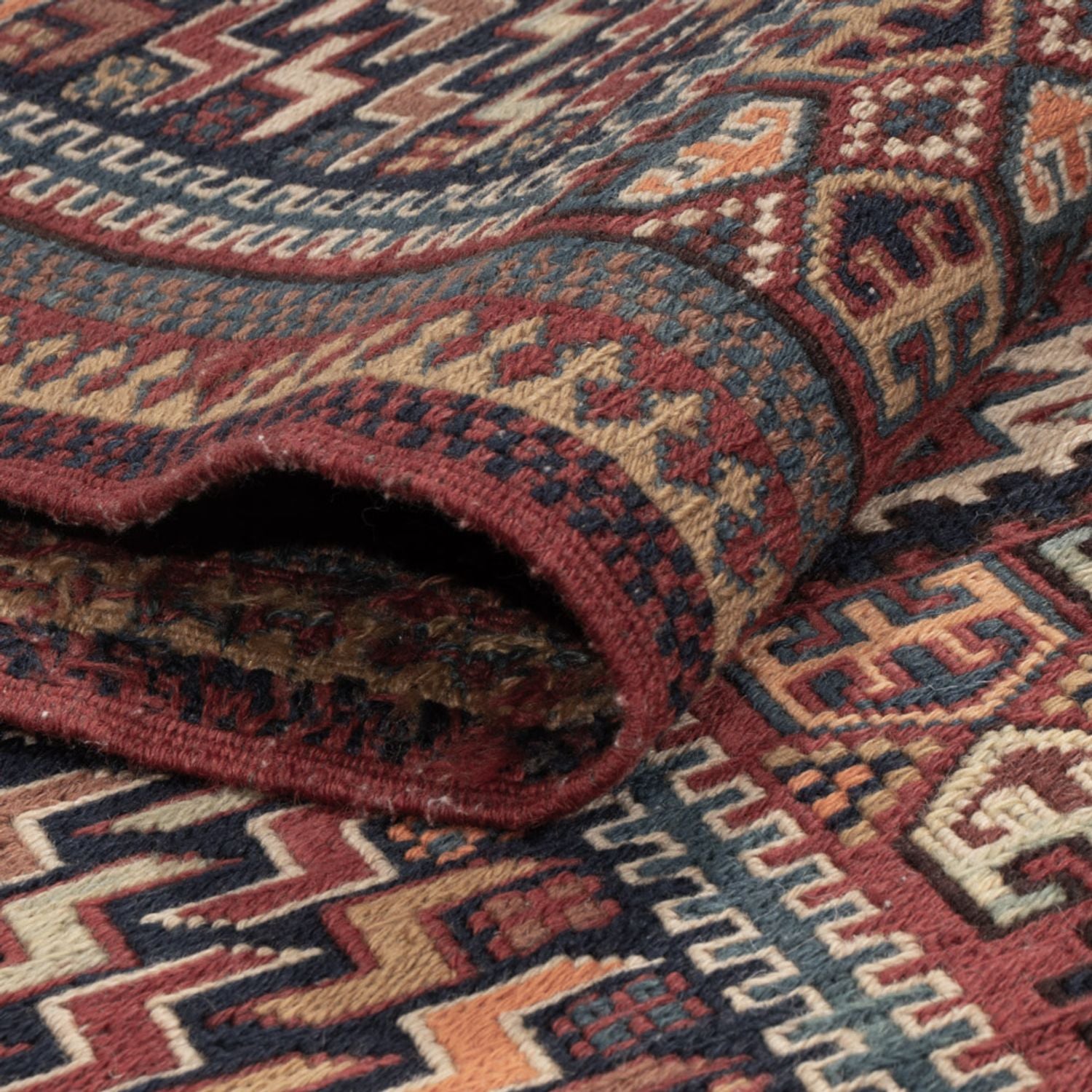 Tapis Kelim - Oriental - Soumak - 215 x 155 cm - beige foncé