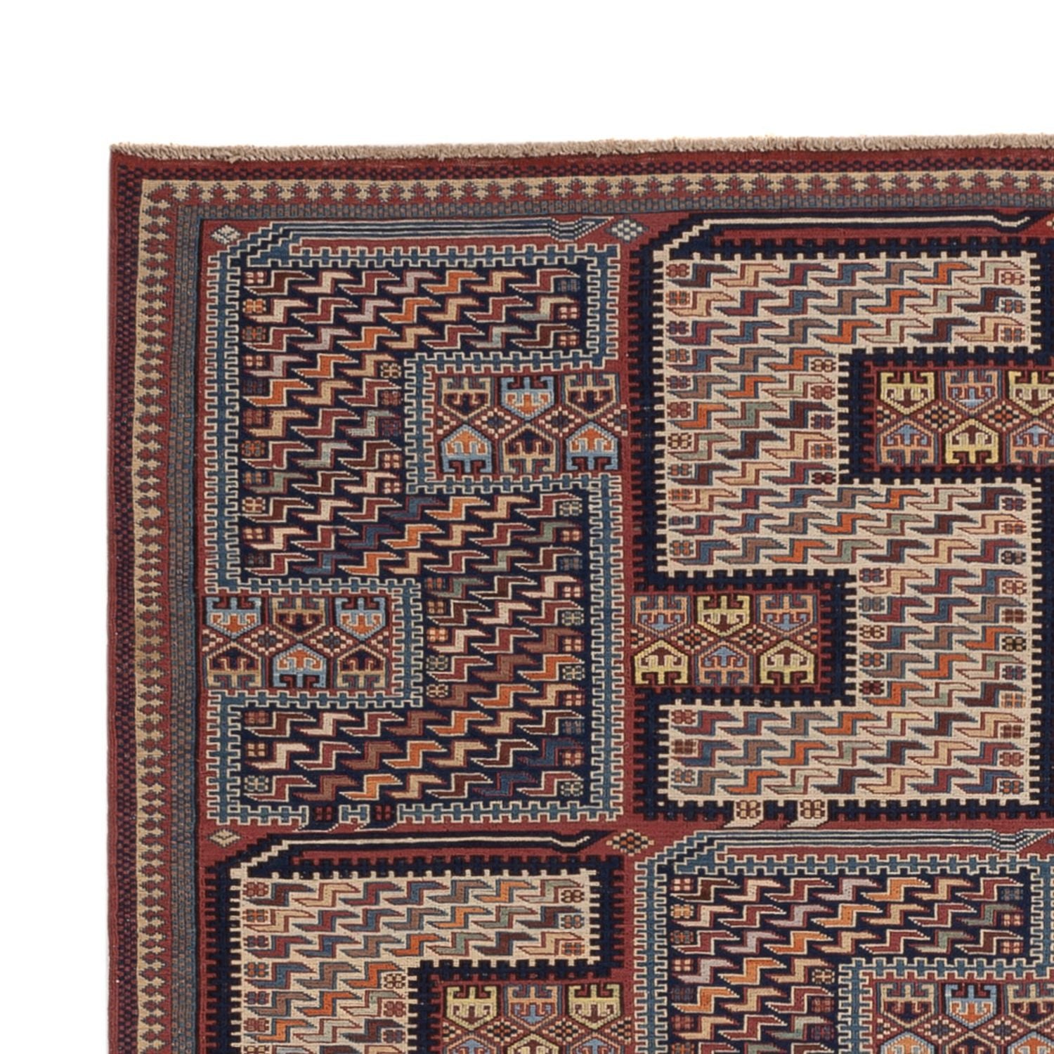 Tapis Kelim - Oriental - Soumak - 209 x 166 cm - beige foncé