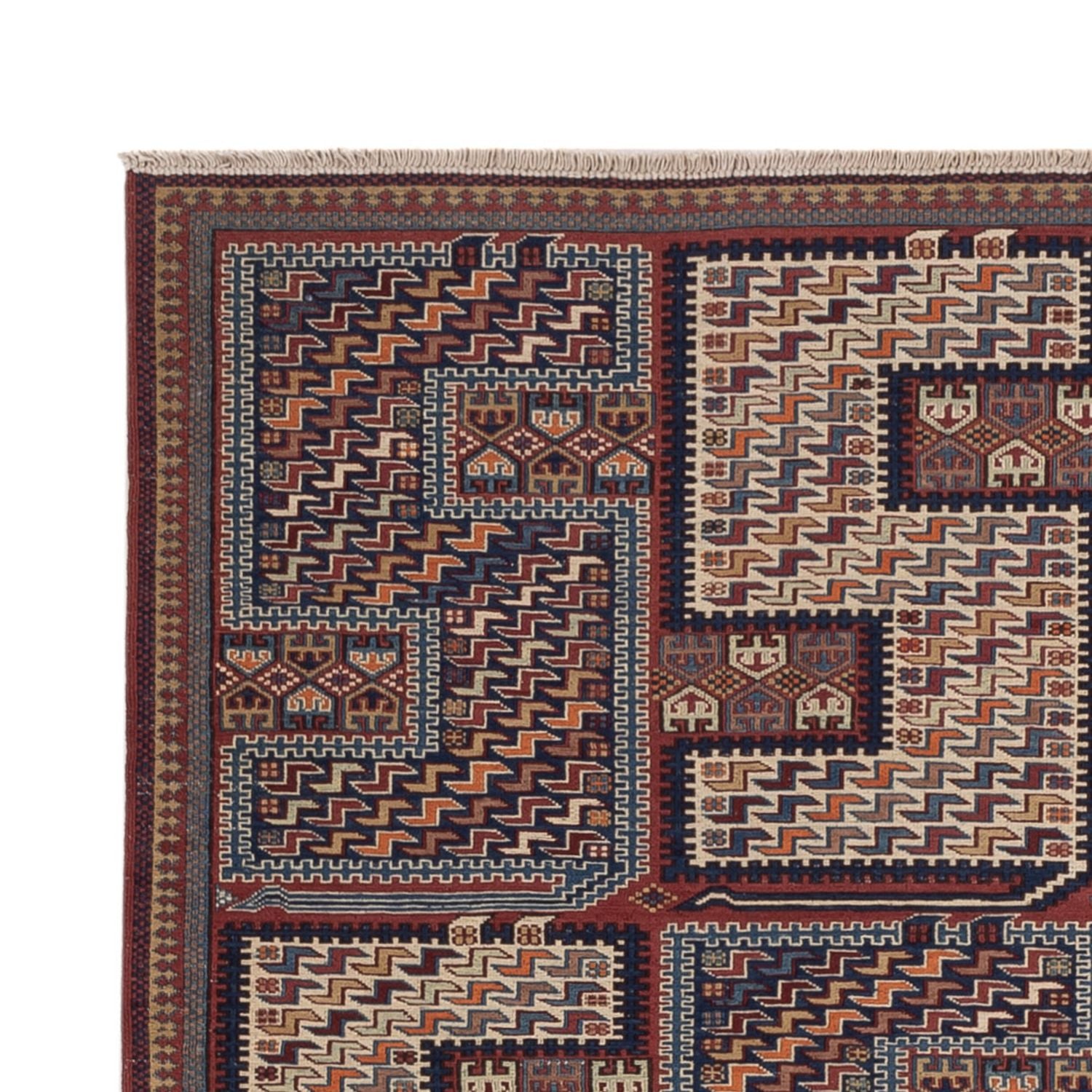 Tapis Kelim - Oriental - Soumak - 215 x 159 cm - beige foncé