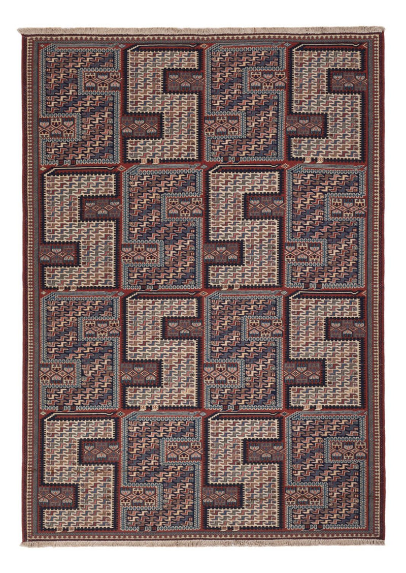 Tapis Kelim - Oriental - Soumak - 223 x 156 cm - beige foncé