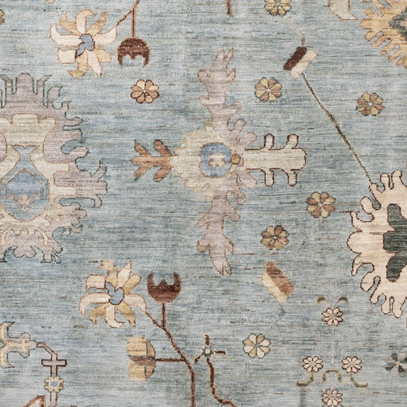 Tapis Ziegler - Usak - 296 x 200 cm - bleu clair