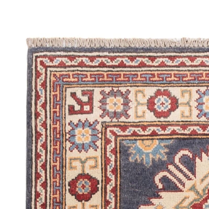 Tapis de couloir Tapis Ziegler - Kazak - 303 x 80 cm - bleu foncé