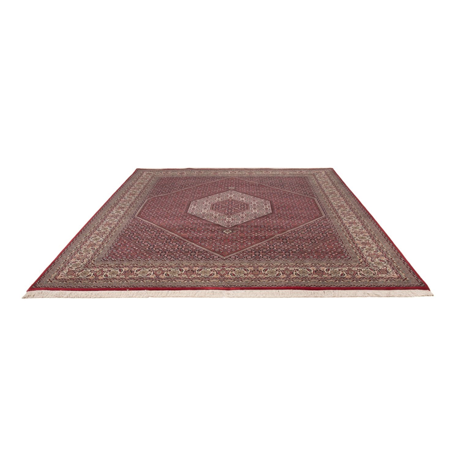 Tapis oriental - Bidjar - Indus - 300 x 247 cm - rouge foncé
