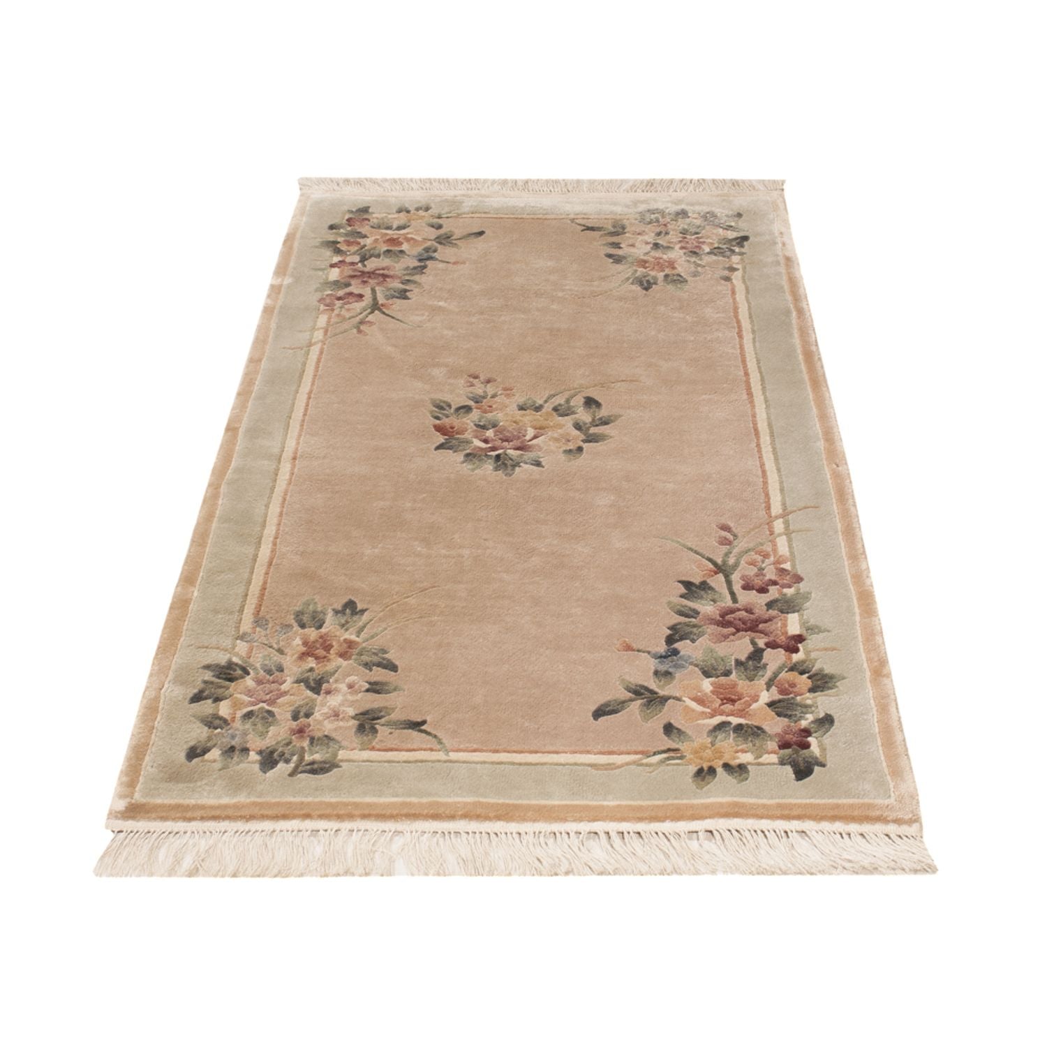 Tapis en soie - Soie chinoise - 135 x 70 cm - beige