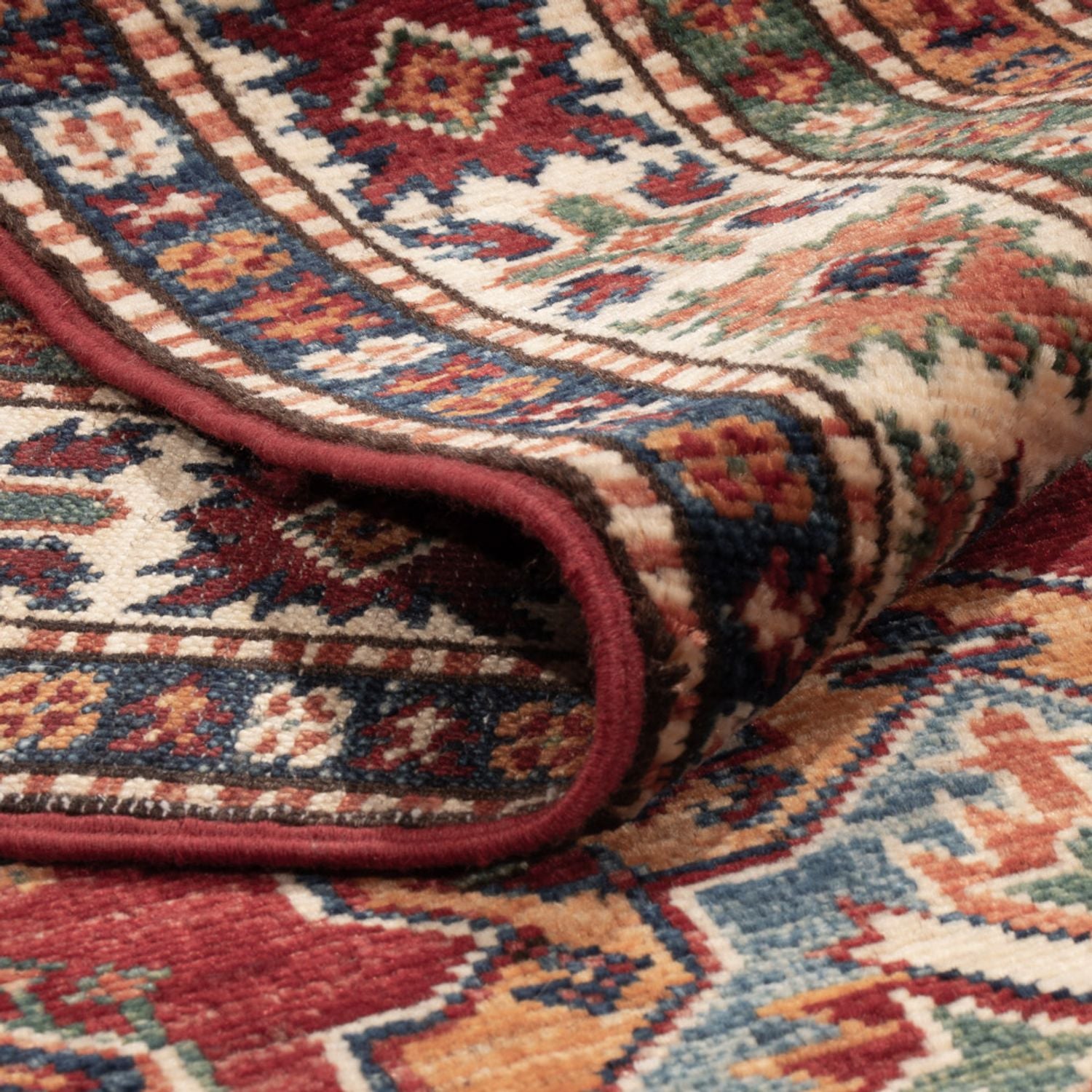 Tapis de couloir Tapis Ziegler - Kazak - 396 x 84 cm - rouge