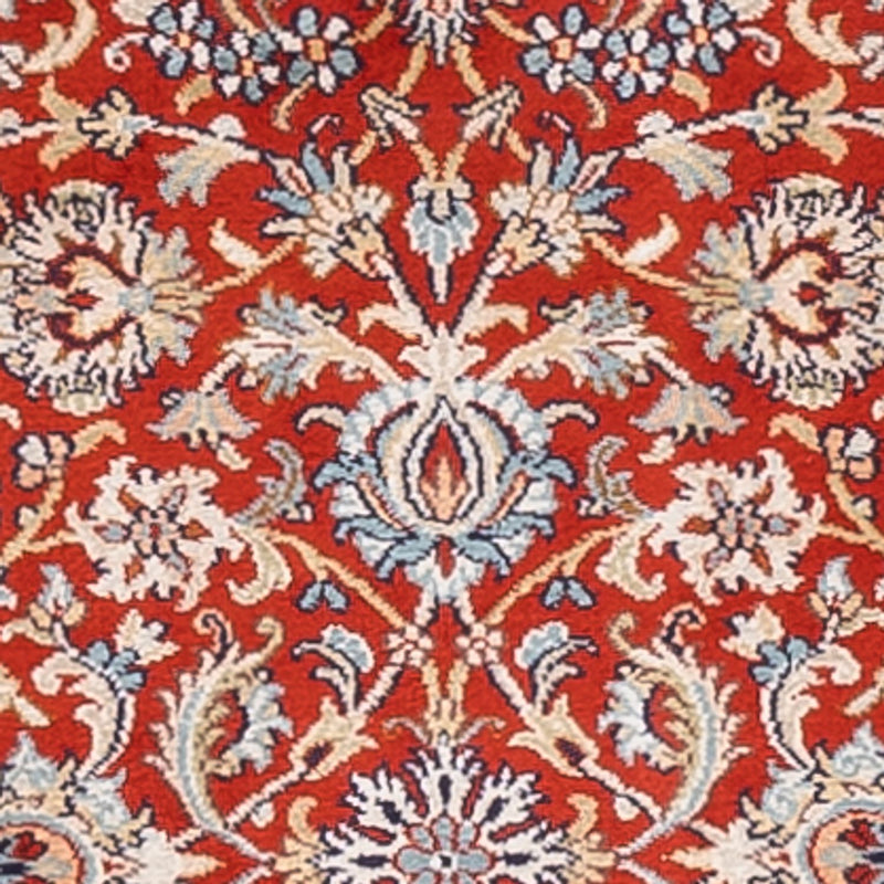 Tapis de couloir Tapis en soie - Soie du Cachemire - 241 x 76 cm - rouge