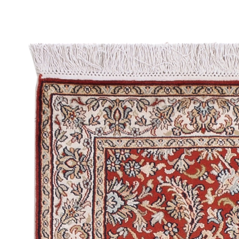 Tapis de couloir Tapis en soie - Soie du Cachemire - 241 x 76 cm - rouge