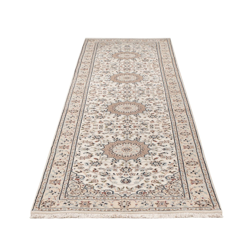 Tapis de couloir Tapis oriental - Nain - Indus - 307 x 80 cm - beige