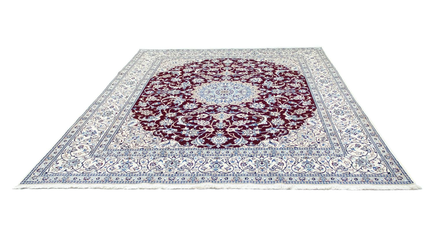 Tapis persan - Nain - Royal - 290 x 240 cm - rouge
