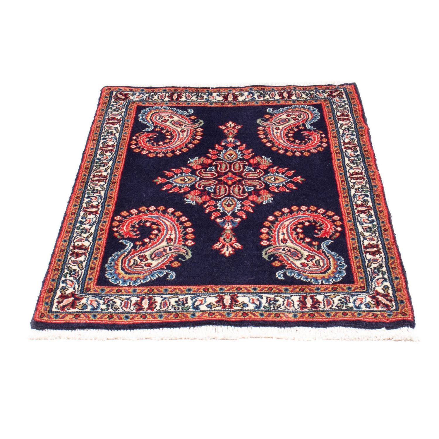 Tapis persan - Classique - 100 x 65 cm - bleu foncé