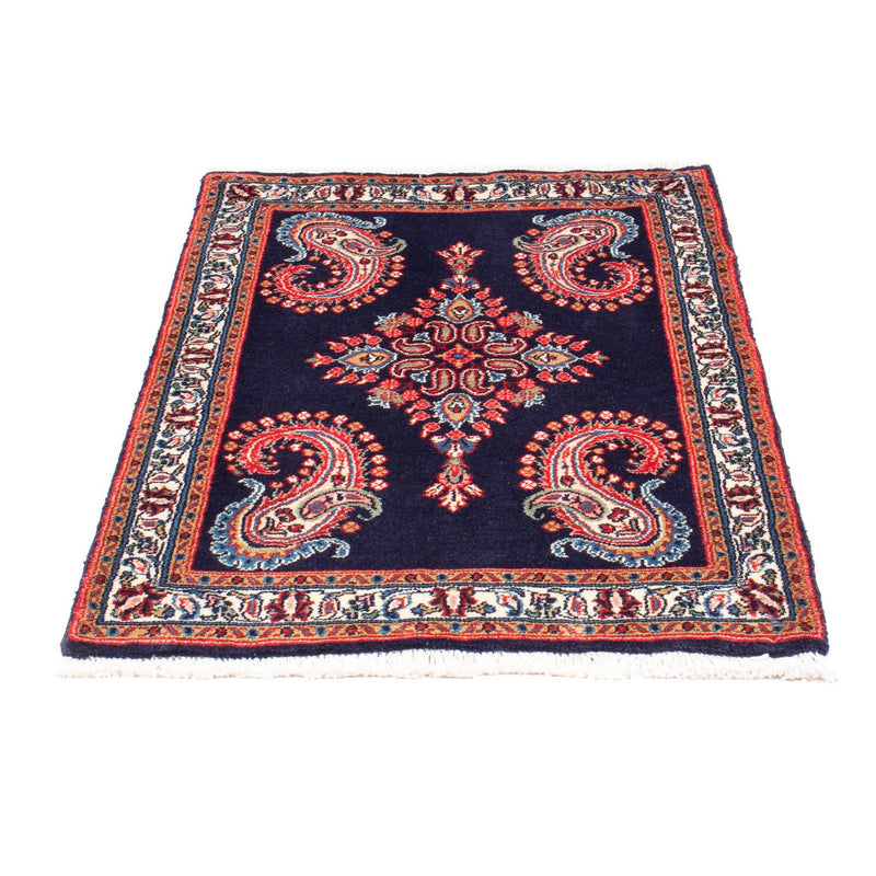 Tapis persan - Classique - 100 x 65 cm - bleu foncé