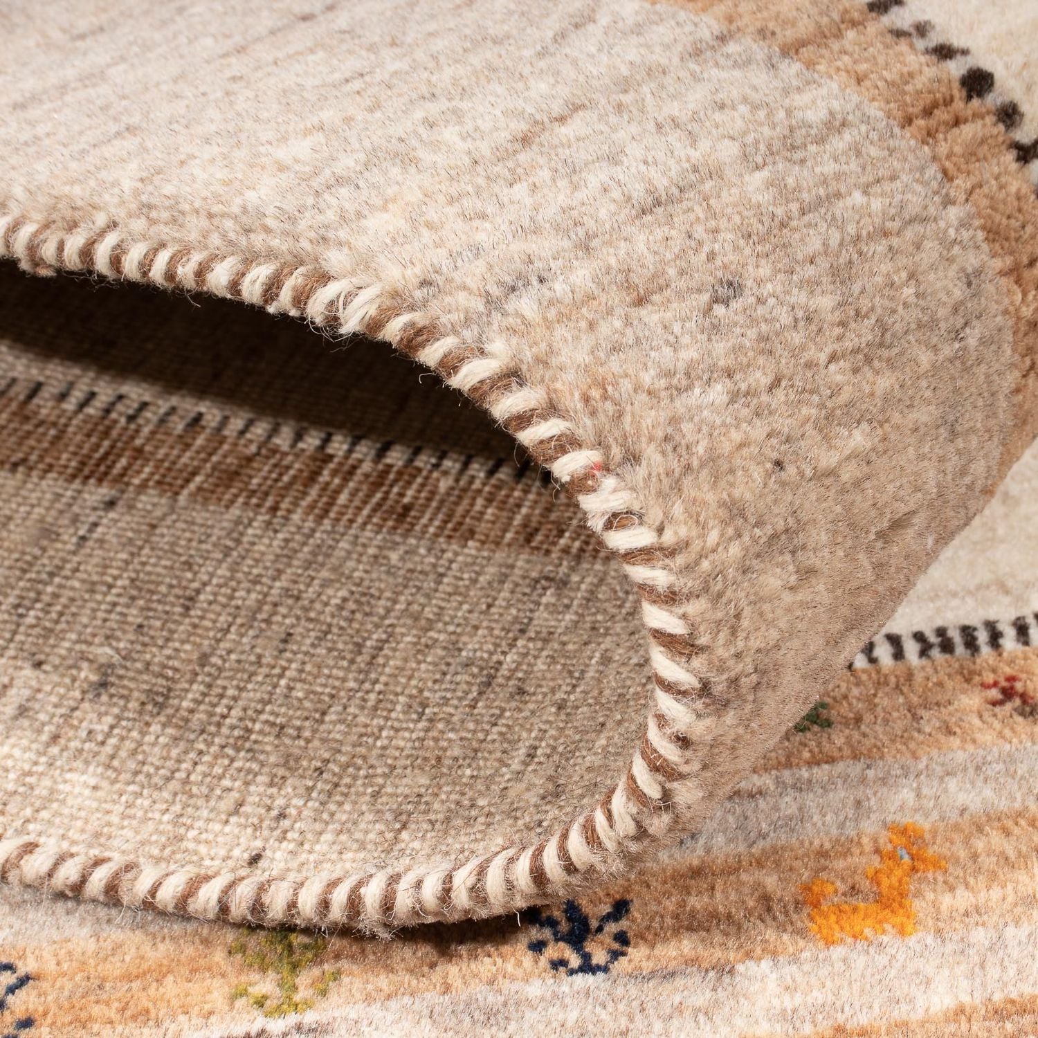 Tapis Gabbeh - Loribaft Persan - 157 x 98 cm - naturel