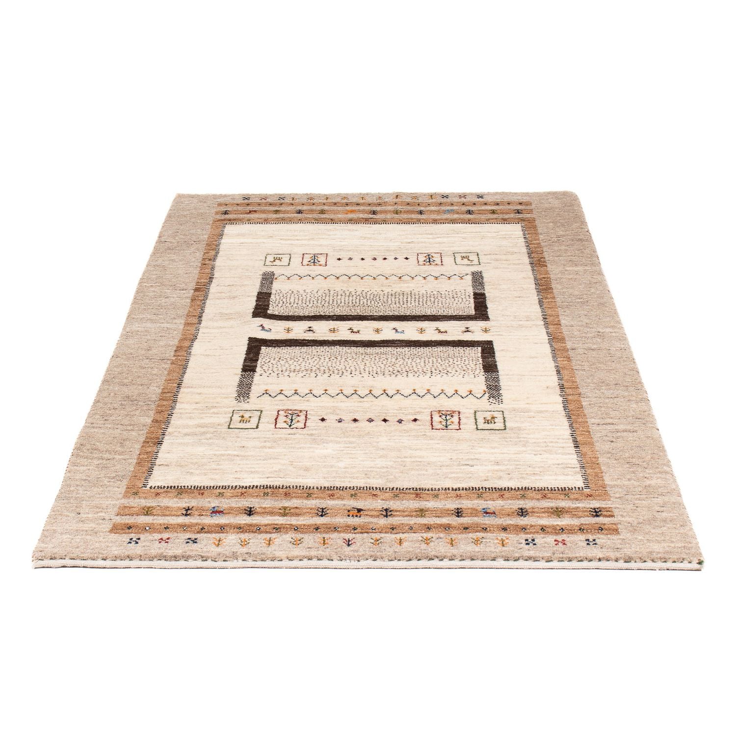 Tapis Gabbeh - Loribaft Persan - 157 x 98 cm - naturel