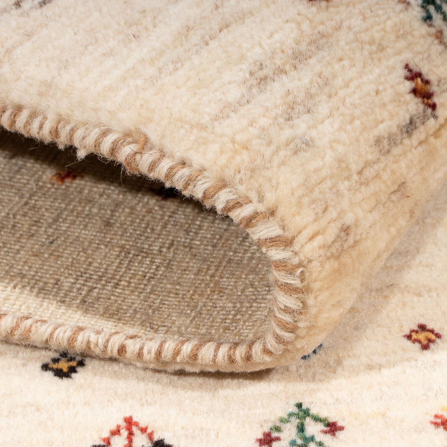Tapis Gabbeh - Loribaft Persan - 158 x 110 cm - naturel
