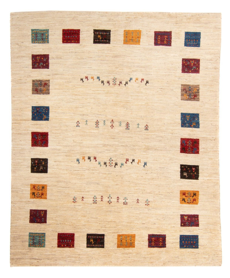 Tapis Gabbeh - Loribaft Persan - 194 x 151 cm - multicolore