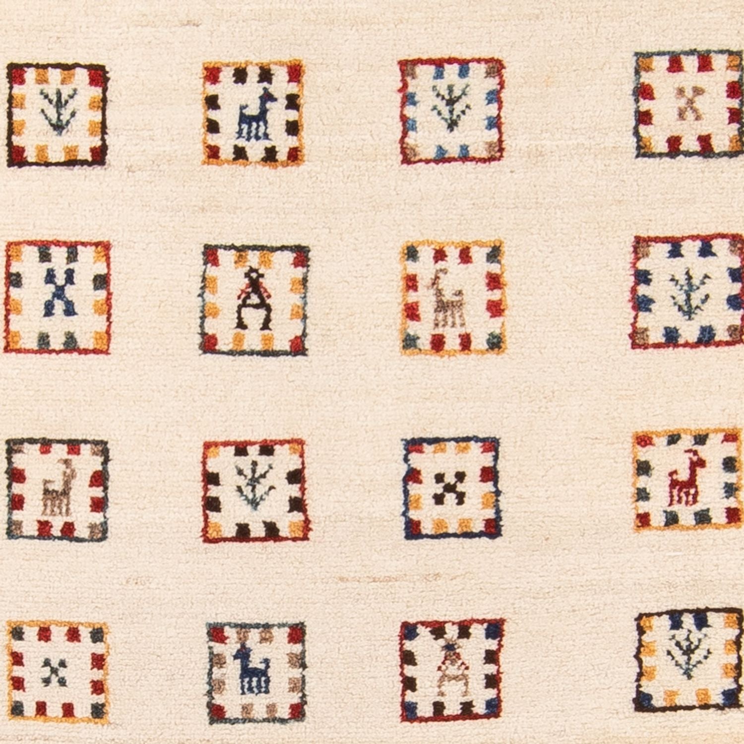 Tapis de couloir Tapis Gabbeh - Loribaft Persan - 200 x 82 cm - beige