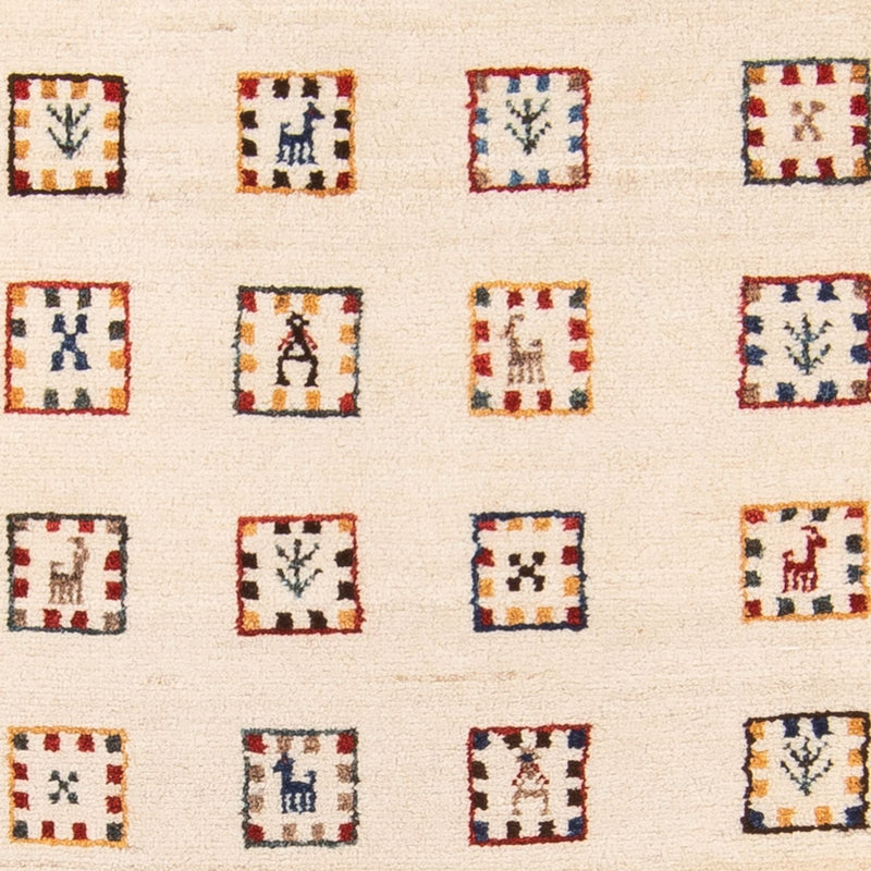 Tapis de couloir Tapis Gabbeh - Loribaft Persan - 200 x 82 cm - beige