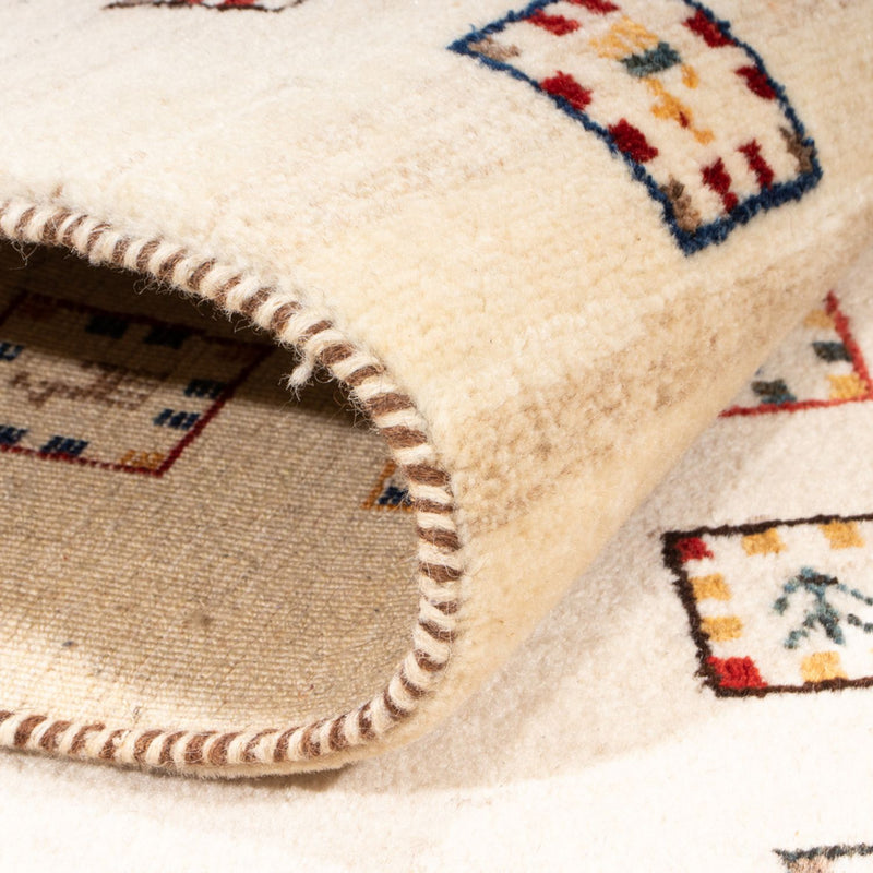 Tapis de couloir Tapis Gabbeh - Loribaft Persan - 200 x 82 cm - beige