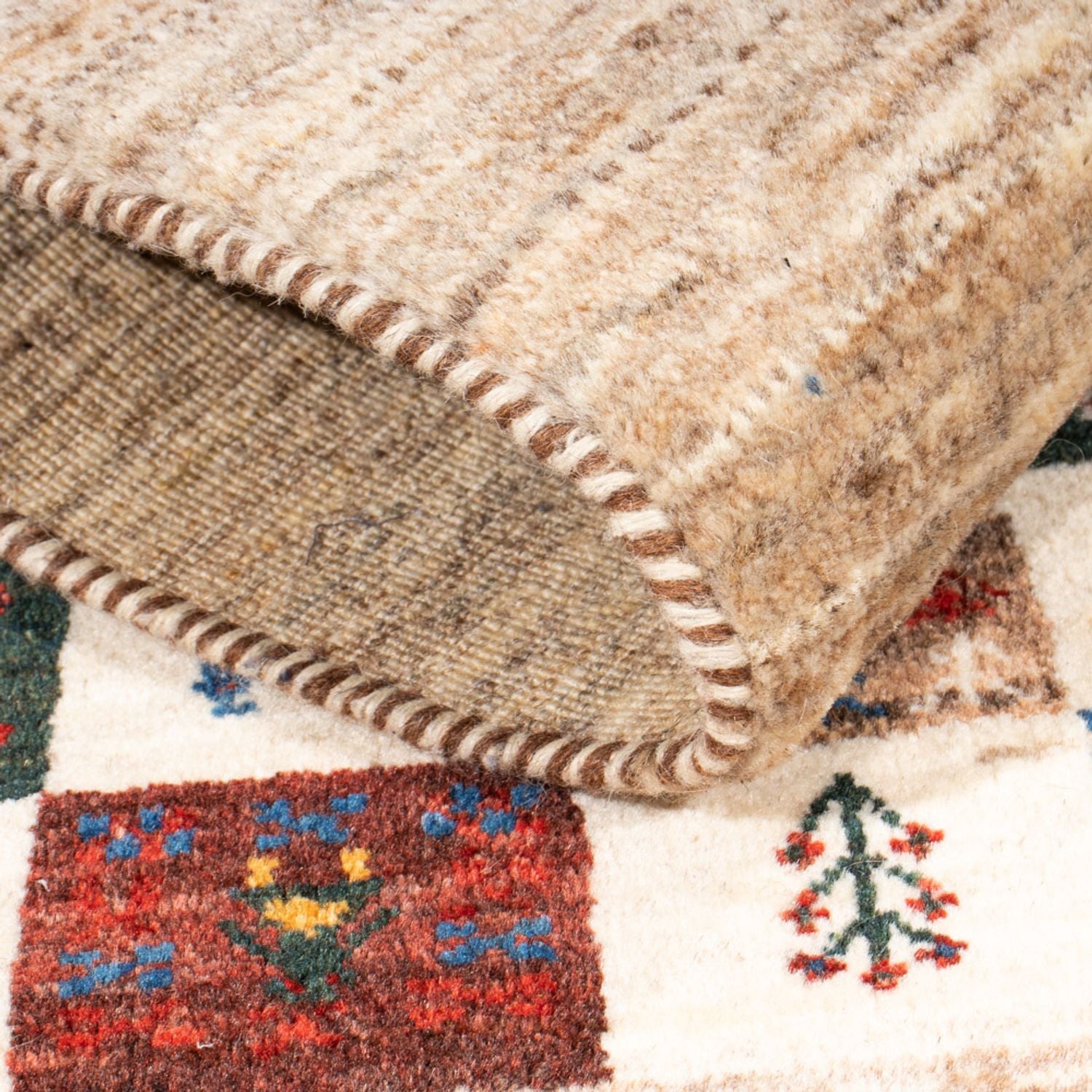 Tapis Gabbeh - Loribaft Persan - 129 x 81 cm - multicolore