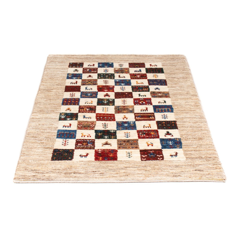 Tapis Gabbeh - Loribaft Persan - 129 x 81 cm - multicolore