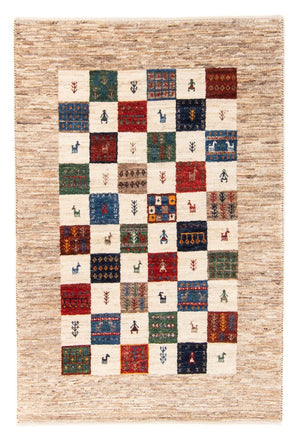 Tapis Gabbeh - Loribaft Persan - 125 x 86 cm - multicolore