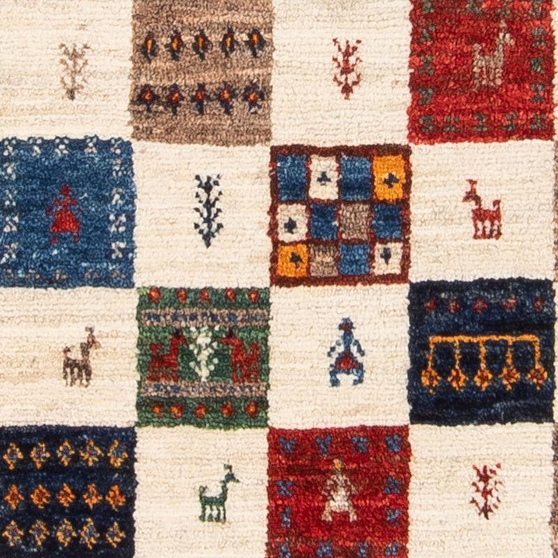 Tapis Gabbeh - Loribaft Persan - 125 x 86 cm - multicolore