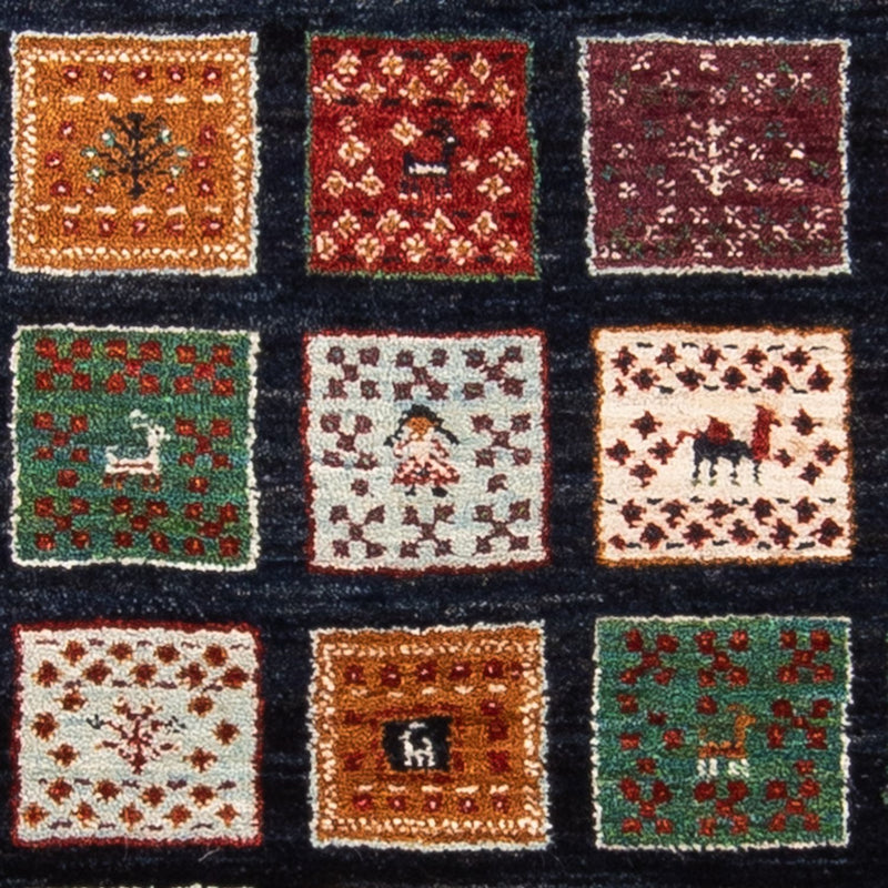 Tapis Gabbeh - Loribaft Persan - 120 x 87 cm - multicolore