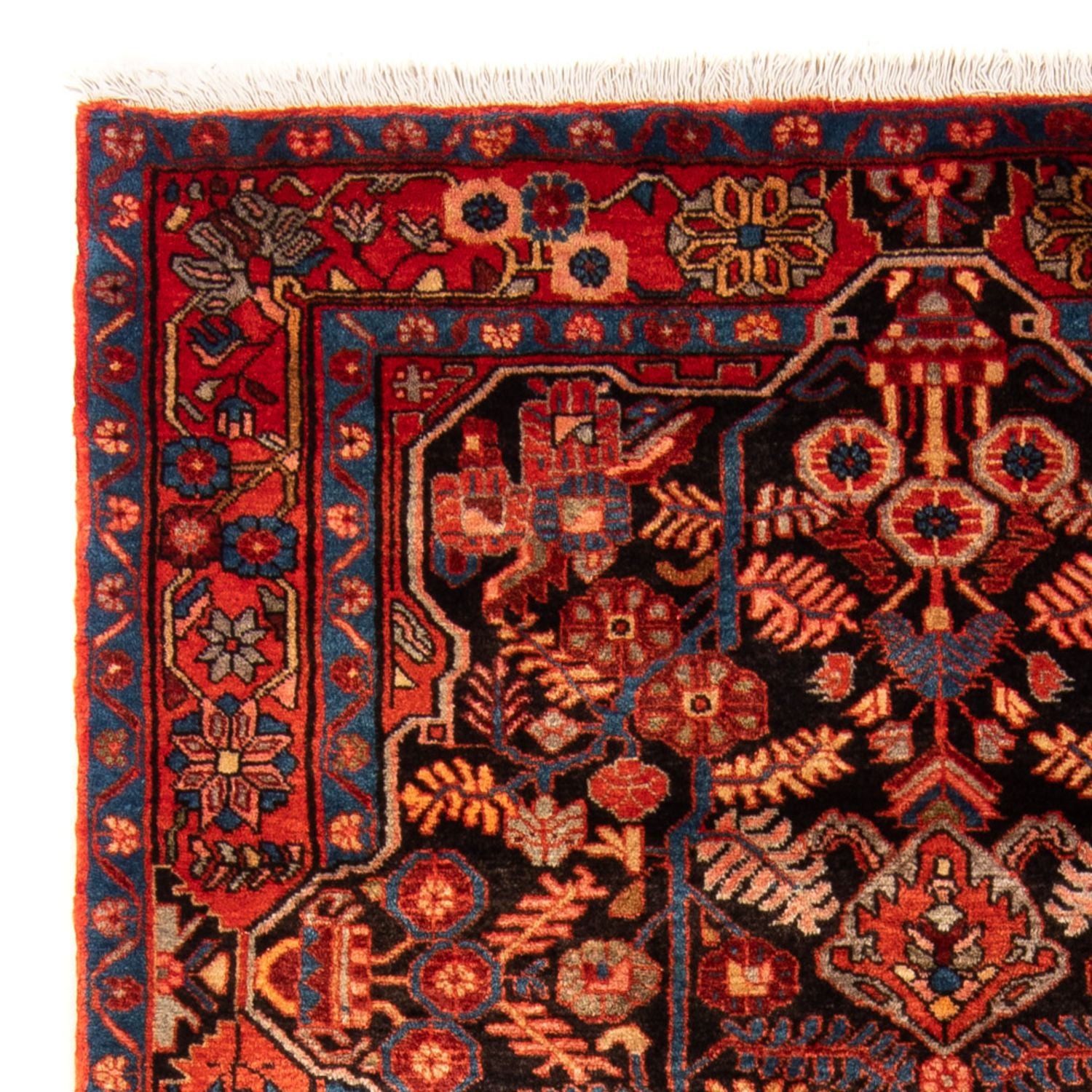 Tapis persan - Nomadic - 196 x 122 cm - bleu foncé