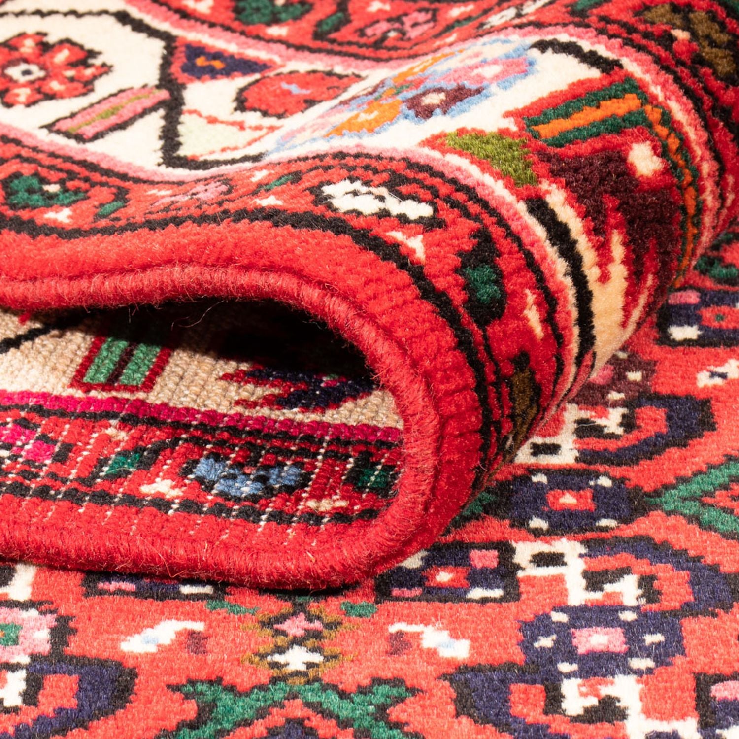 Tapis persan - Nomadic - 198 x 153 cm - rouge