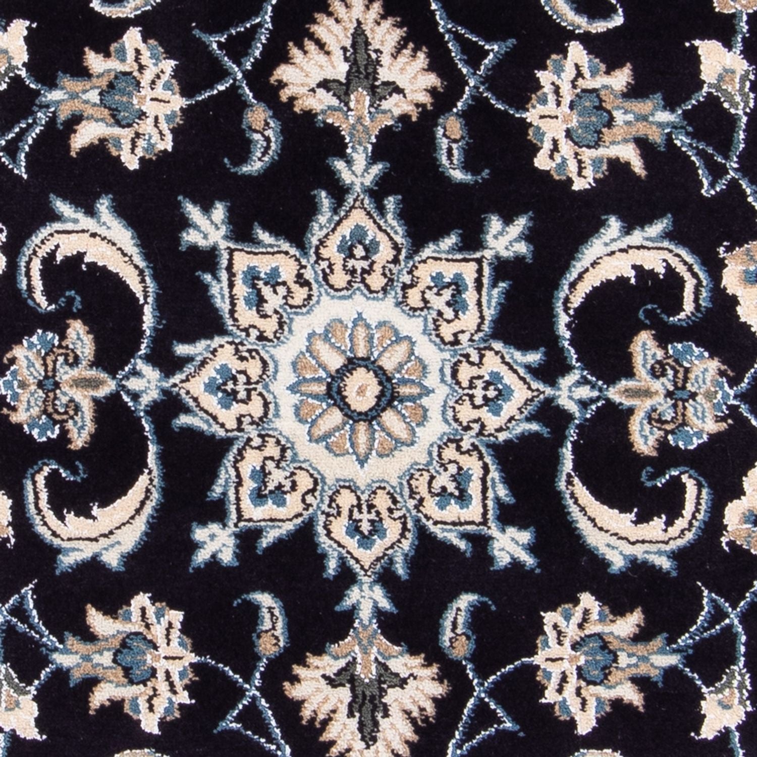 Tapis persan - Nain - 149 x 69 cm - bleu foncé