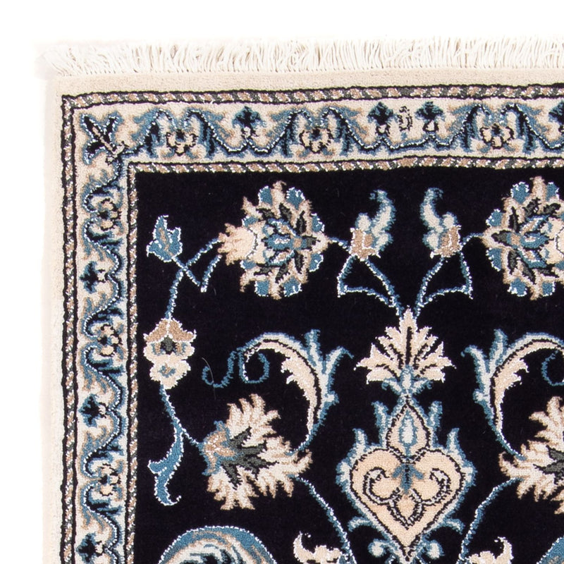 Tapis persan - Nain - 149 x 69 cm - bleu foncé